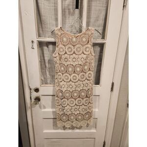 Eliza J‎ Lace Overlay Sleeveless Knee Length Dress